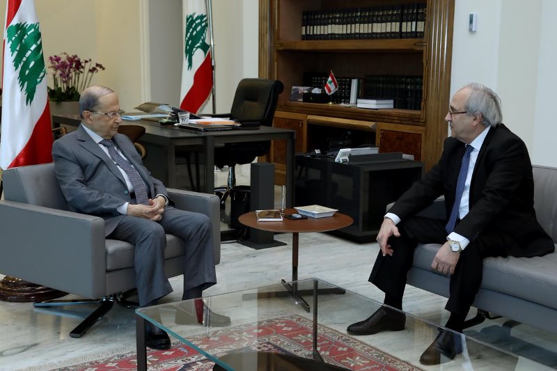الرئيس عون عرض مع سرحان أوضاع القضاء ومع مشلب عمل المجلس الدستوري