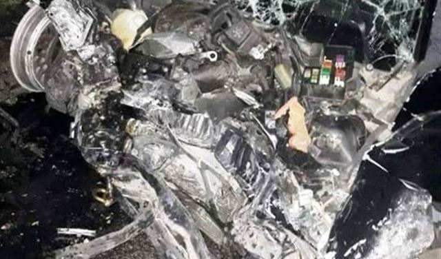 بالصور 4 جرحى بحادث سير مروع على طريق عام القليلة