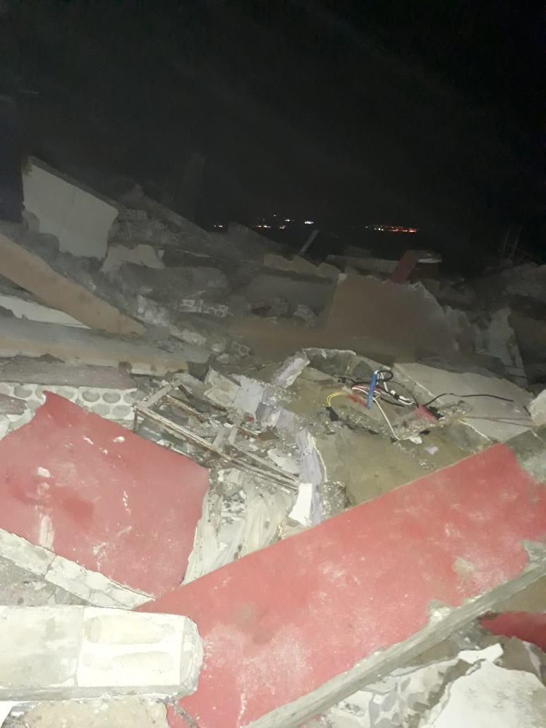 إنهيار منزل مؤلف من ثلاث طبقات في مخيم الرشيدية جنوب صور