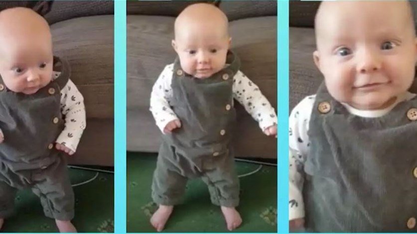 جيل آخر زمن، طفلة بعمر الشهر تقف على قدميها!! (صور)