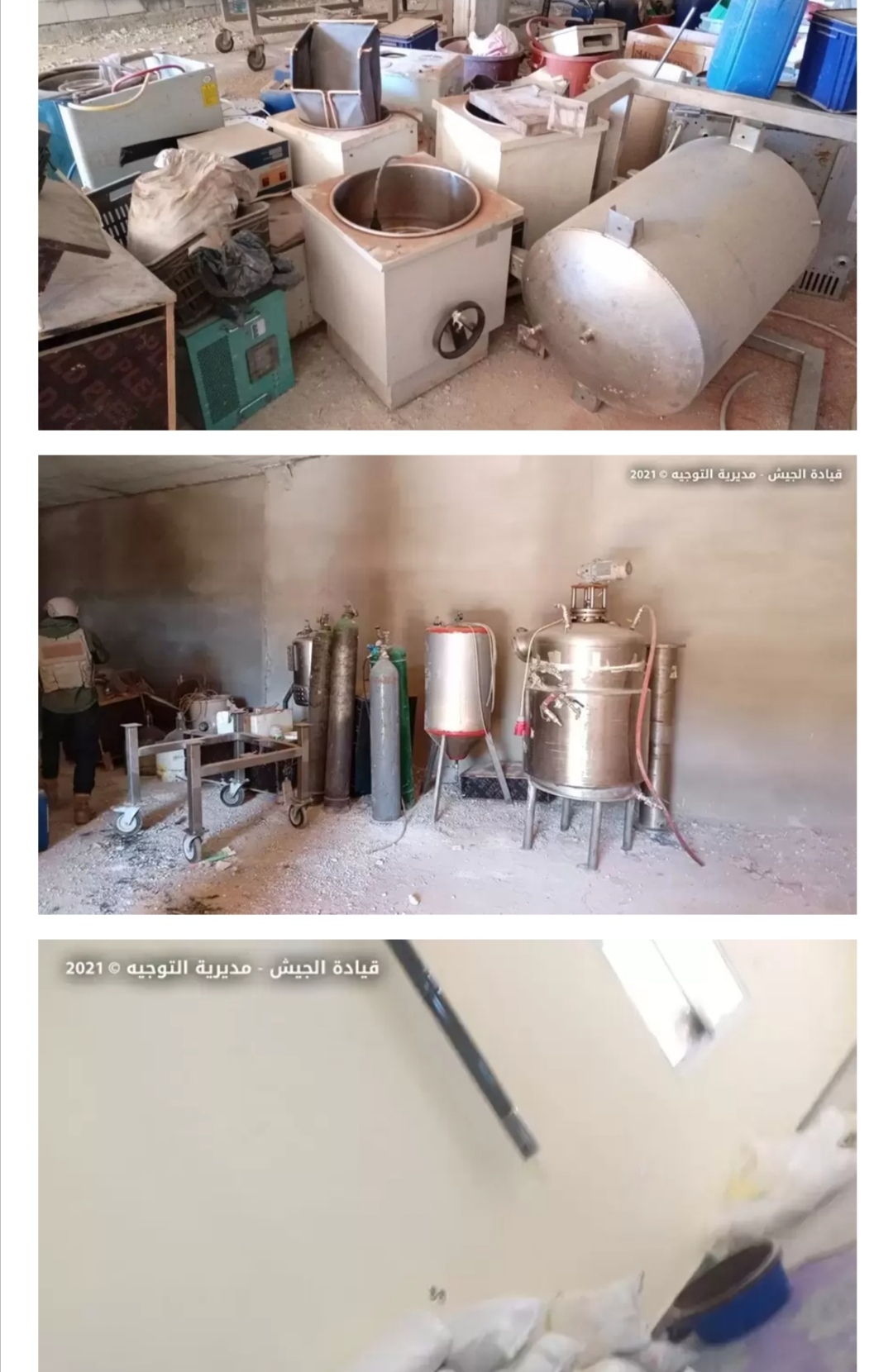 بالصور الجيش يداهم ويضبط مصنع للكبتاغون والمخدرات في بلدة بوداي في البقاع ويوقف عدد من الأشخاص