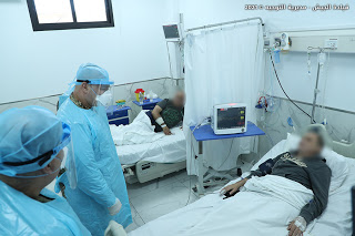 قائد الجيش يتفقد مرضى الكورونا في المستشفى العسكري المركزي