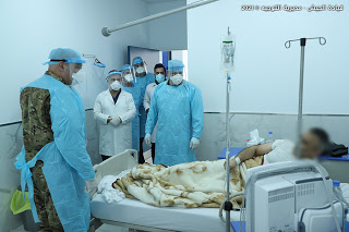 قائد الجيش يتفقد مرضى الكورونا في المستشفى العسكري المركزي